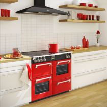 Red Colour Boutique range cooker in a kitchen